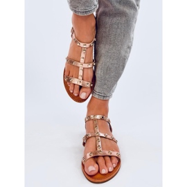 Sandály s cvočky Neha Champagne růžový 1