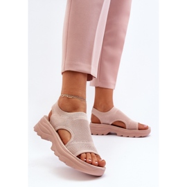 Dámské sportovní sandály na silné podrážce, růžové Deinaleia růžový 2