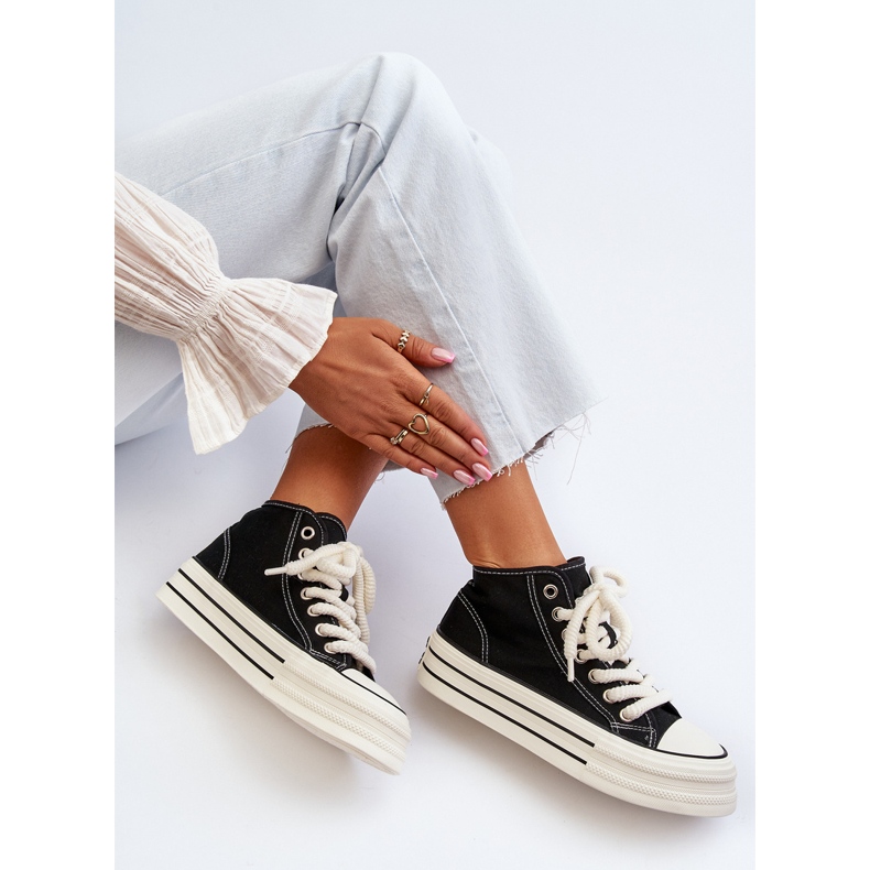 Dámské Tenisky na platformě Černé Aineri černý 1