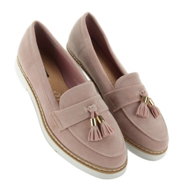 Klasické dámské mokasíny 7101 Pink růžový 1