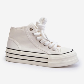 Dámské Tenisky na platformě Bílé Aineri bílý 2 Dámské Tenisky na platformě Bílé Aineri bílý 2