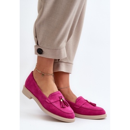 Dámské semišové mokasíny Zazoo 3420 na plochém podpatku Fuskja růžový 2 Dámské semišové mokasíny Zazoo 3420 na plochém podpatku Fuskja růžový 2
