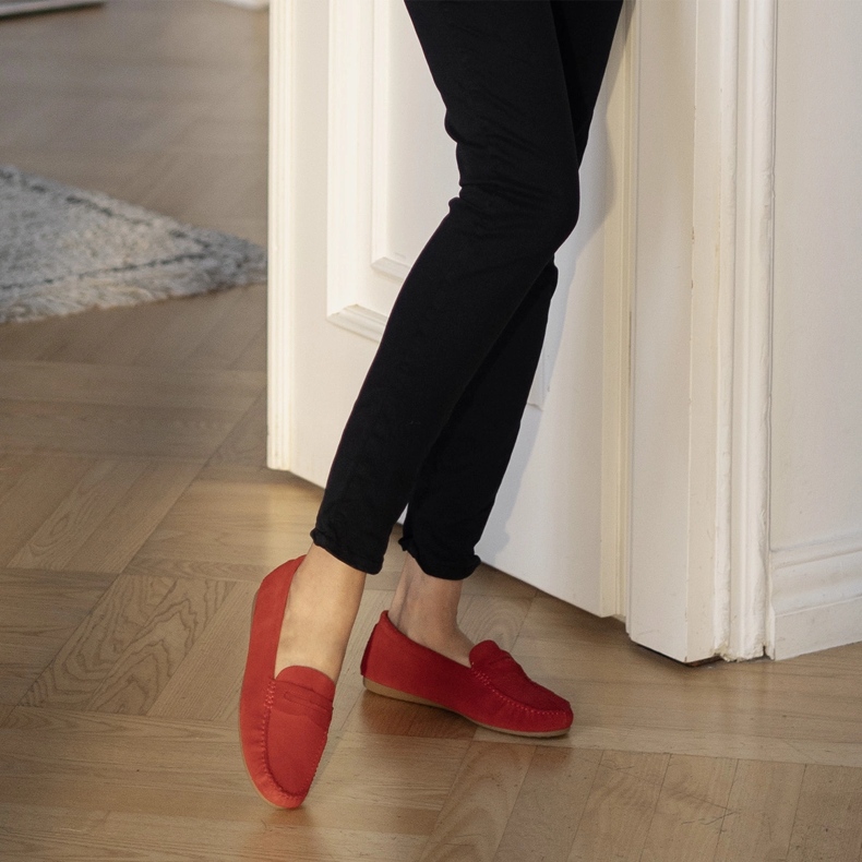Marco Shoes Mokasíny Vigo červený 1