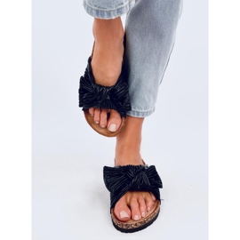 Moss Černé korkové pantofle černý 1