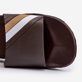 FK1 Klasické lehké pánské hnědé žabky Bemostom hnědý 1