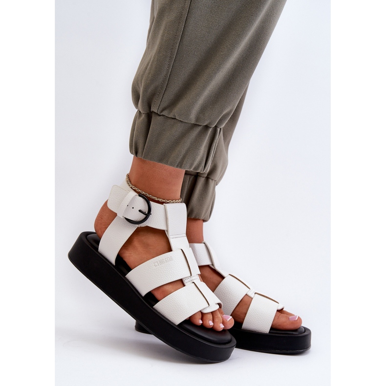 Dámské sandály Big Star NN274072 Bílé bílý 2