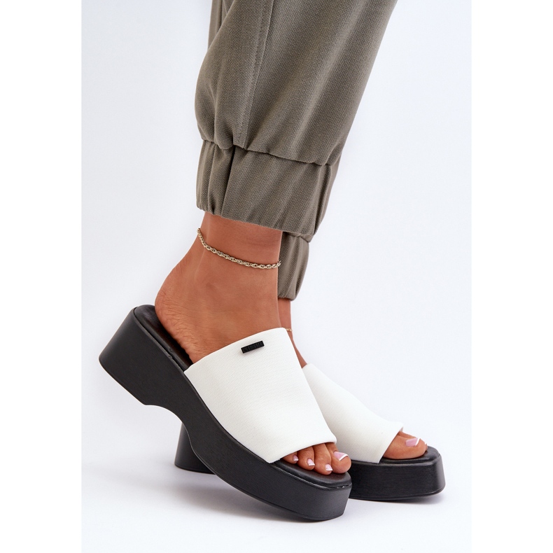 Dámské žabky Big Star NN274022 Bílé bílý 2 Dámské žabky Big Star NN274022 Bílé bílý 2