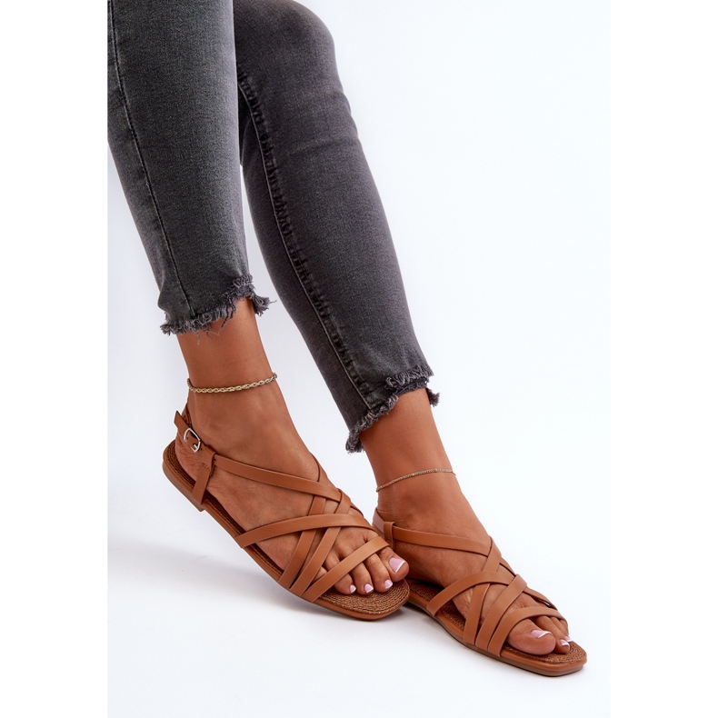 Dámské ploché sandály Big Star NN274013 Camel hnědý 1