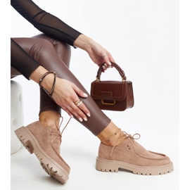 Hnědé semišové klasické boty Keiko hnědý 1