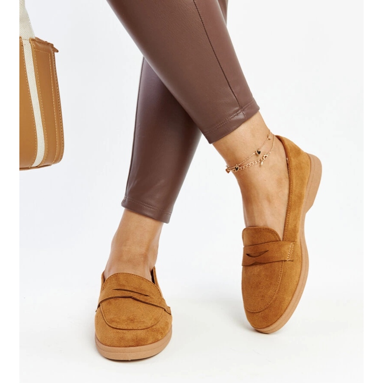 Hnědé semišové mokasíny Nibras hnědý 1