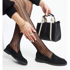 Černé semišové mokasíny Nibras černý 1