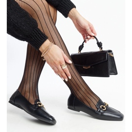 Černé mokasíny se sponou Areebah černý 1