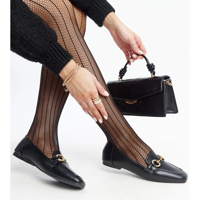 Černé mokasíny se sponou Areebah černá 1