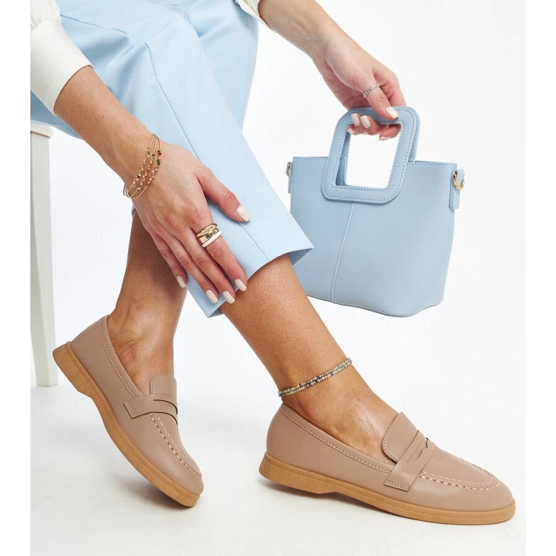 Hnědé klasické mokasíny Nawrah hnědý 1