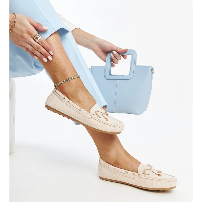 Světle béžové semišové mokasíny Aneesa béžový 1