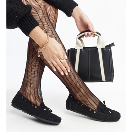 Černé semišové mokasíny od Aneesa černá 1