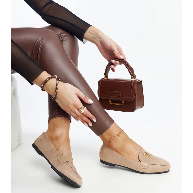 Hnědé mokasíny s ozdobou Namal hnědý 2