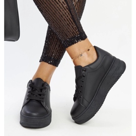 Černé sportovní boty na platformě Ottavia černý 2