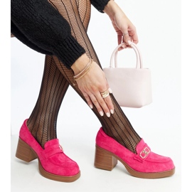 Tmavě růžové lodičky Aludra na vysokém podpatku růžový 1