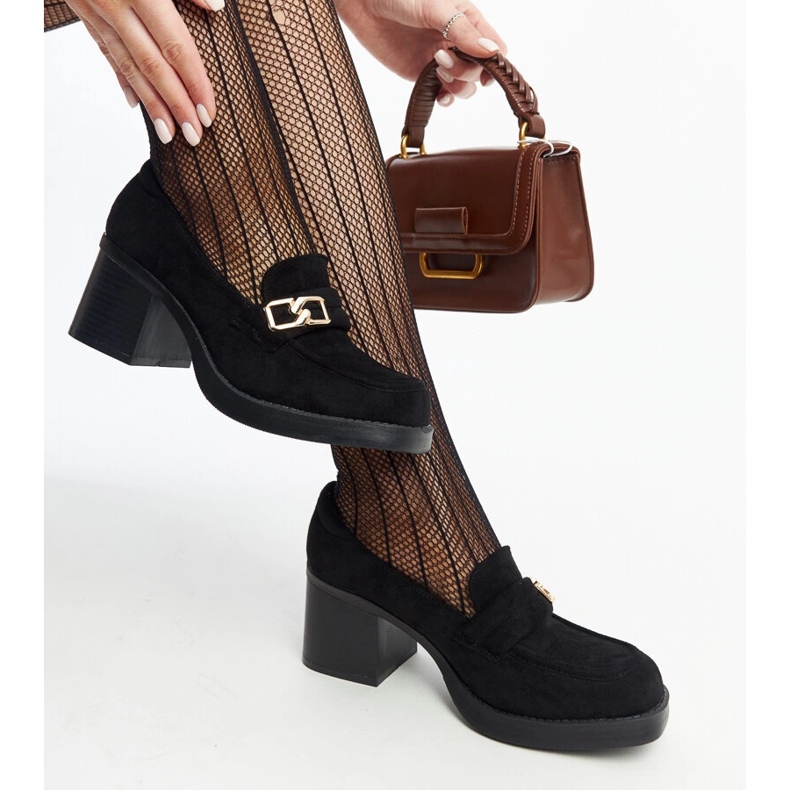 Černé lodičky Aludra na vysokém podpatku černá 1