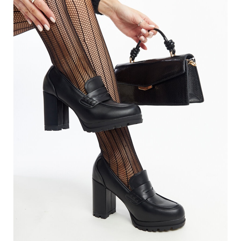 Černé boty Sauda na vysokém podpatku černá 2