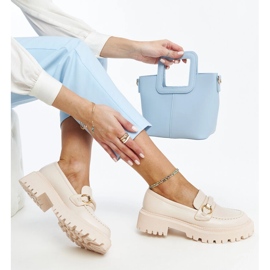 Béžové mokasíny se sponou Lasima béžový 1 Béžové mokasíny se sponou Lasima béžový 1