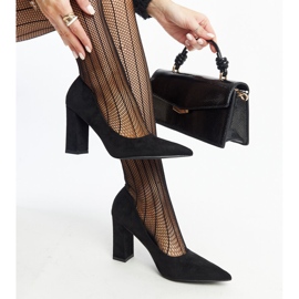 Černé lodičky Leea na vysokém podpatku černá 1 Černé lodičky Leea na vysokém podpatku černá 1