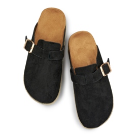 Dámské kryté espadrilky s přezkou, černé černý 1