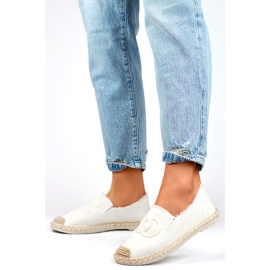 Klasické bílé dámské espadrilky bílý 4