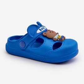 Dětské pěnové papuče s ozdobou, modrá opleia modrý 2