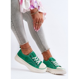 Dámské tenisky na masivní podrážce Big Star NN274130 Green zelená 1