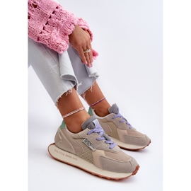 Dámské tenisky na platformě Memory Foam Big Star Platform NN274681 Beige béžový 1
