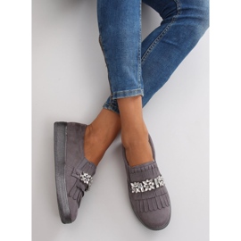 Slipy na perlové podrážce t277p Grey šedá 1