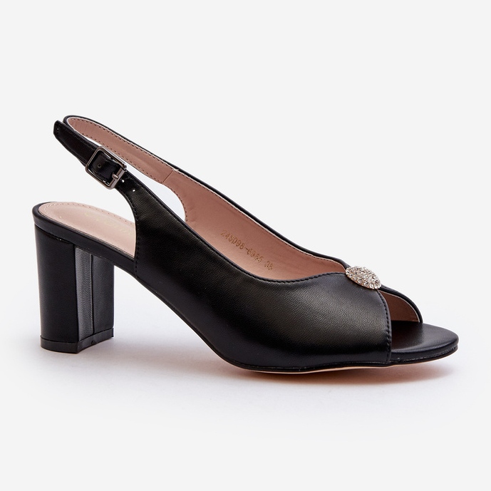 Evento Elegantní sandály na vysokém podpatku se zdobením, Black Trasea černá 1