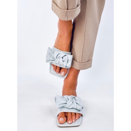 Nisha Blue Square Sole Slides modrý 1