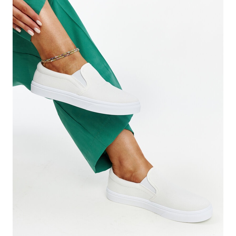 Bílé látkové tenisky Suraya bílý 1