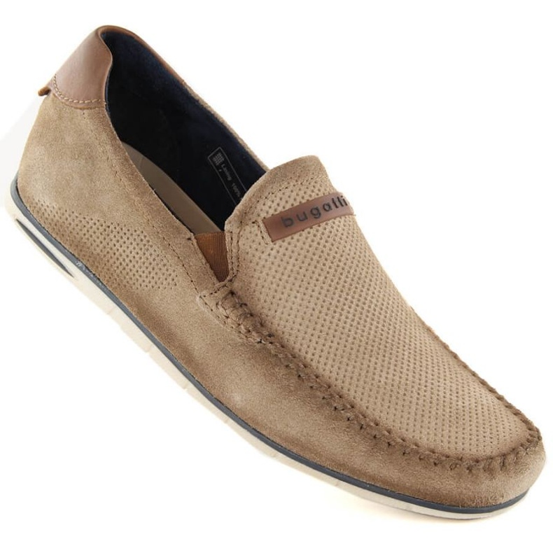 Kožené béžové semišové boty Bugatti M INT1998 1