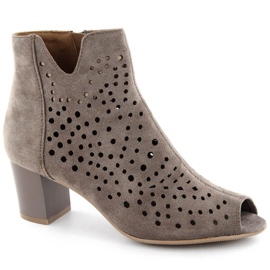 Semišové kotníkové boty Jezzi W JEZ429B, hnědé hnědý 1