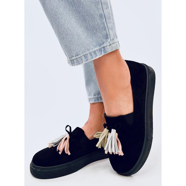 Střapcové mokasíny Krauss Blackcolor černá 2