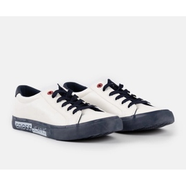 Bílé a tmavě modré pánské tenisky Cross Jeans bílý 1