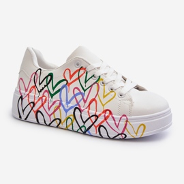 Dámské tenisky se srdíčky bílé Claral bílý 1