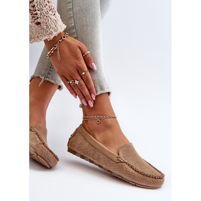 Dámské semišové mokasíny tmavě béžová Ranica béžový 1