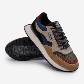 Pánské tenisky Big Star NN174320 Memory Foam System Béžová-Modrá béžový 2