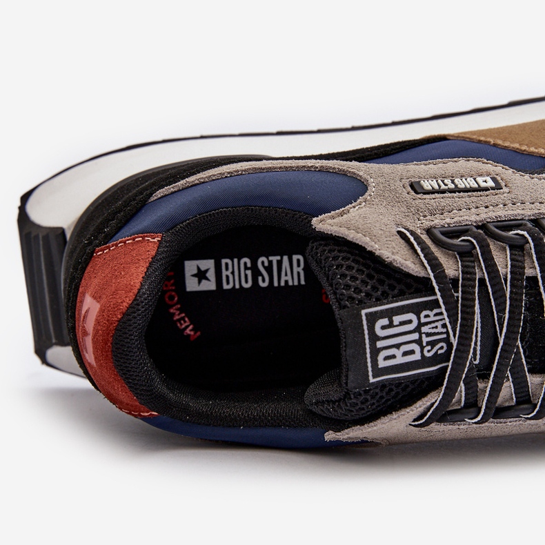 Pánské tenisky Big Star NN174320 Memory Foam System Béžová-Modrá béžový 1