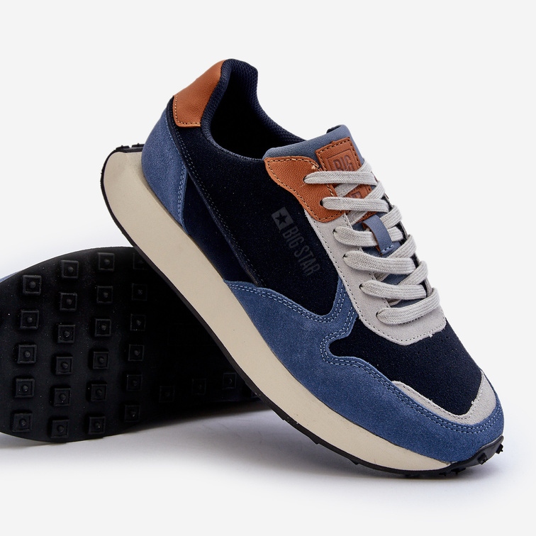 Pánské tenisky Memory Foam System Big Star NN174356 Navy Blue modrý 2