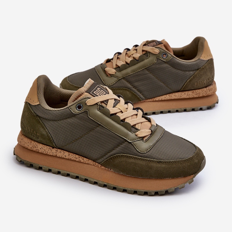 Pánské tenisky Memory Foam System Big Star NN174325 Khaki zelený 1