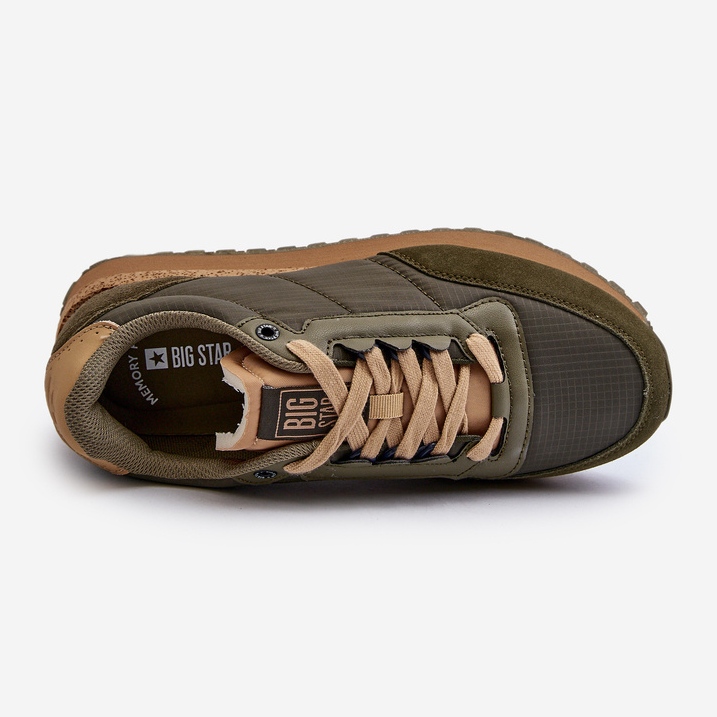 Pánské tenisky Memory Foam System Big Star NN174325 Khaki zelený 2