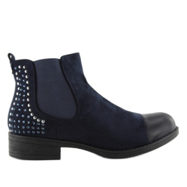 JAX3251 modré boty Jodhpur s cvočky námořnická modř 1