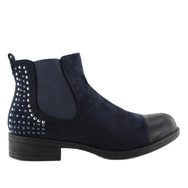 JAX3251 modré boty Jodhpur s cvočky námořnická modř 1