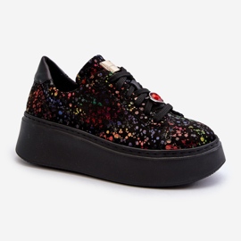 Kožené tenisky na platformě Maciejka 6191S-01 Black vícebarevný 1
